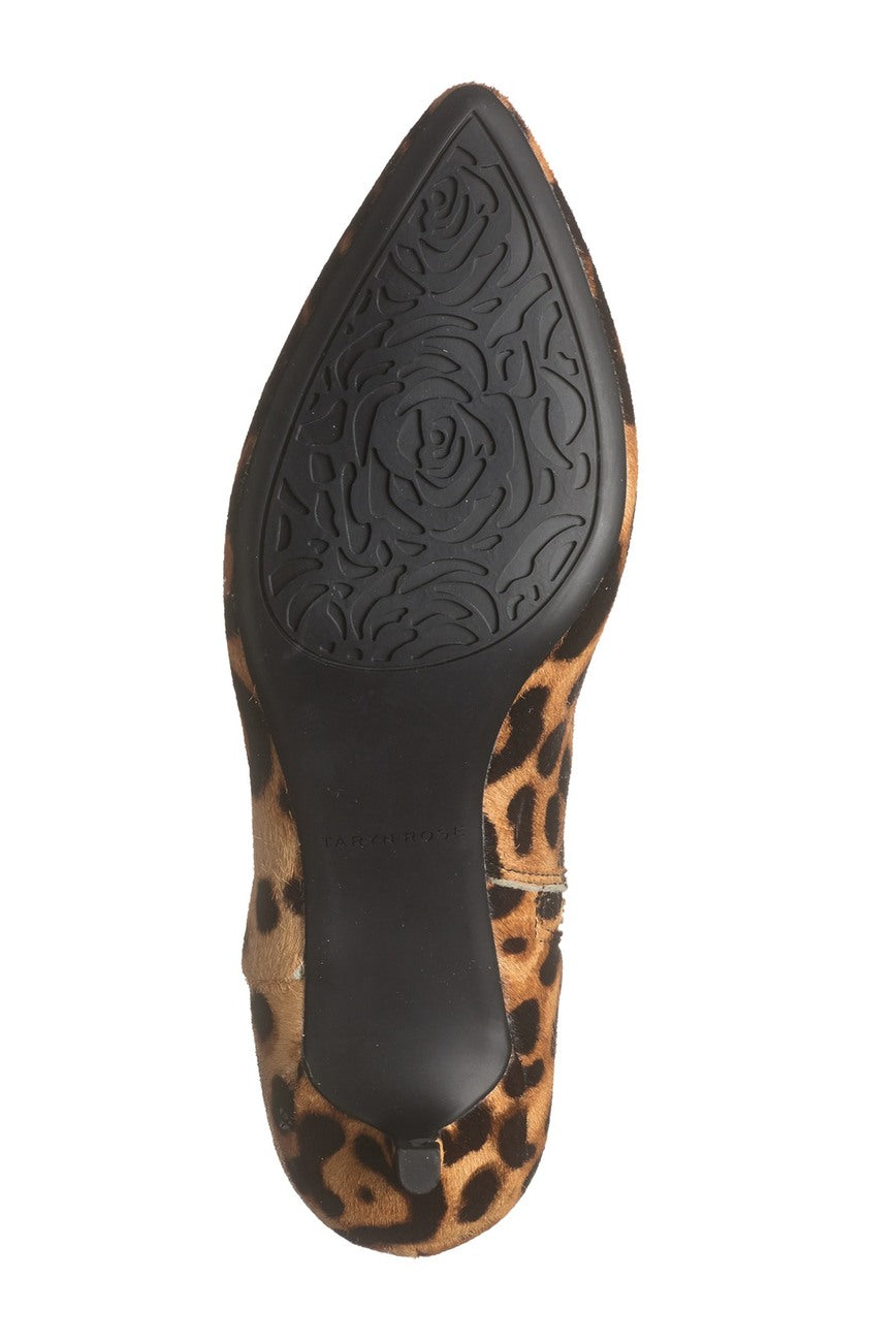 Taryn Rose Nora Leopard Genuine Calf Hair Bootie - Size 7M