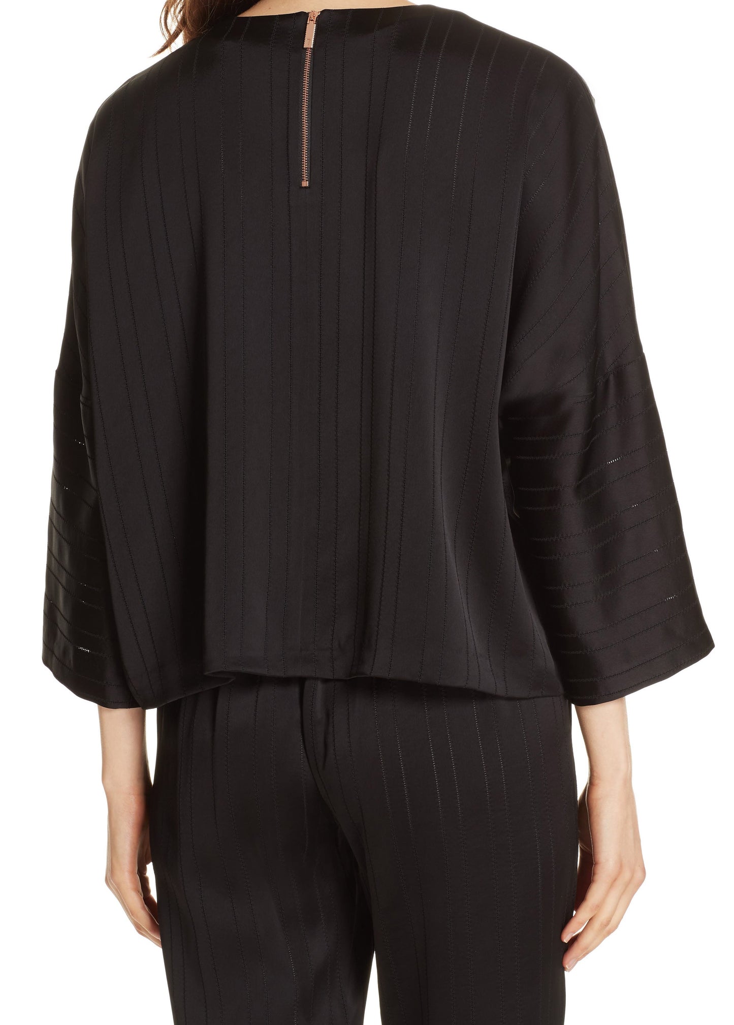 Ted Baker London Cropped Ruched Blouse - Size 8/10