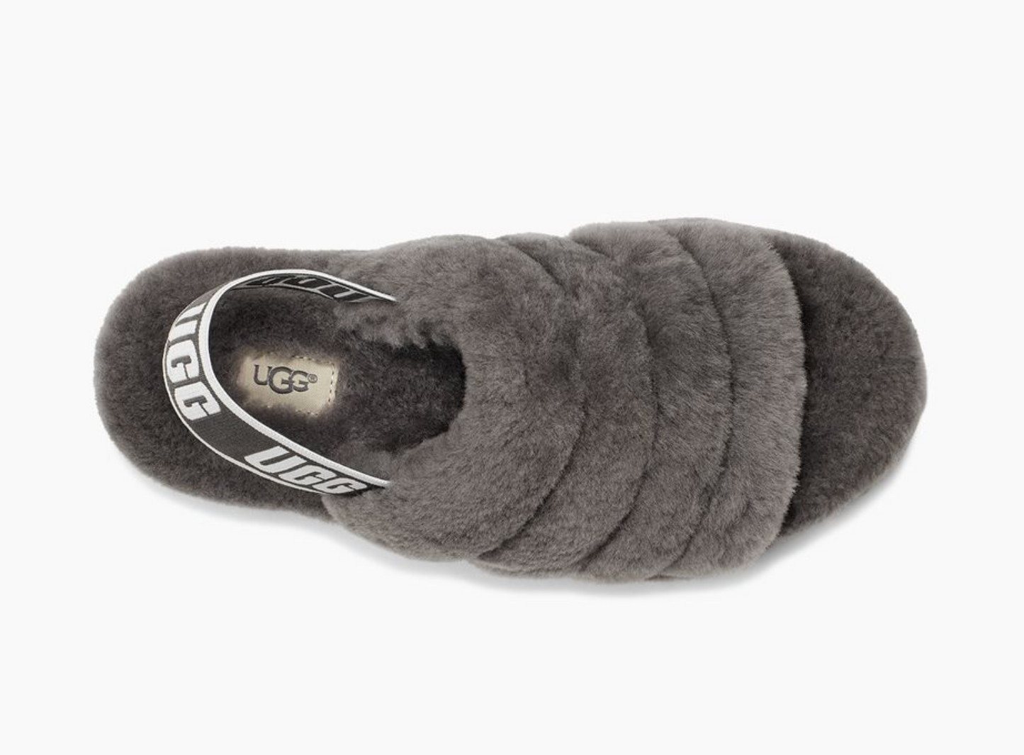 UGG Fluff Yeah Genuine Shearling Slingback Sandal - Size 9