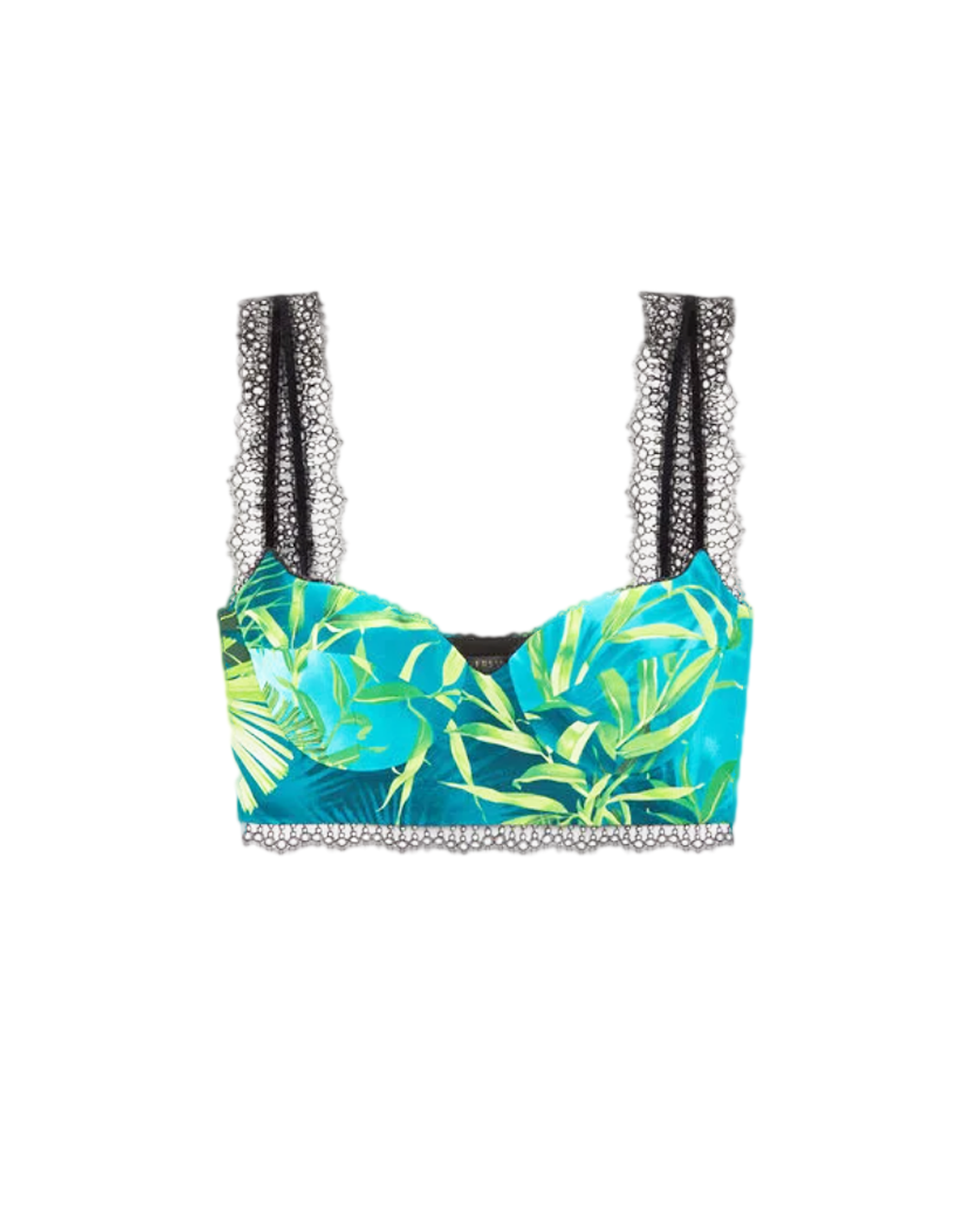 Versace Jungle Print Silk Bralette - Size 44 IT (8 US)