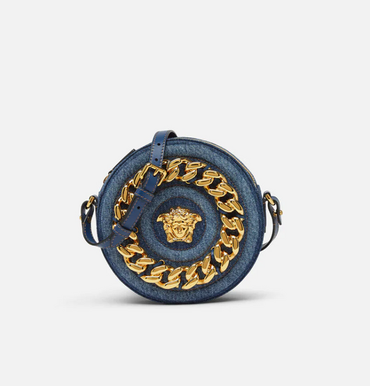 Versace La Medusa Round Crossbody Bag