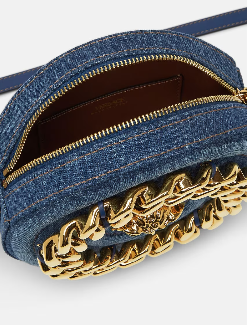 Versace La Medusa Round Crossbody Bag