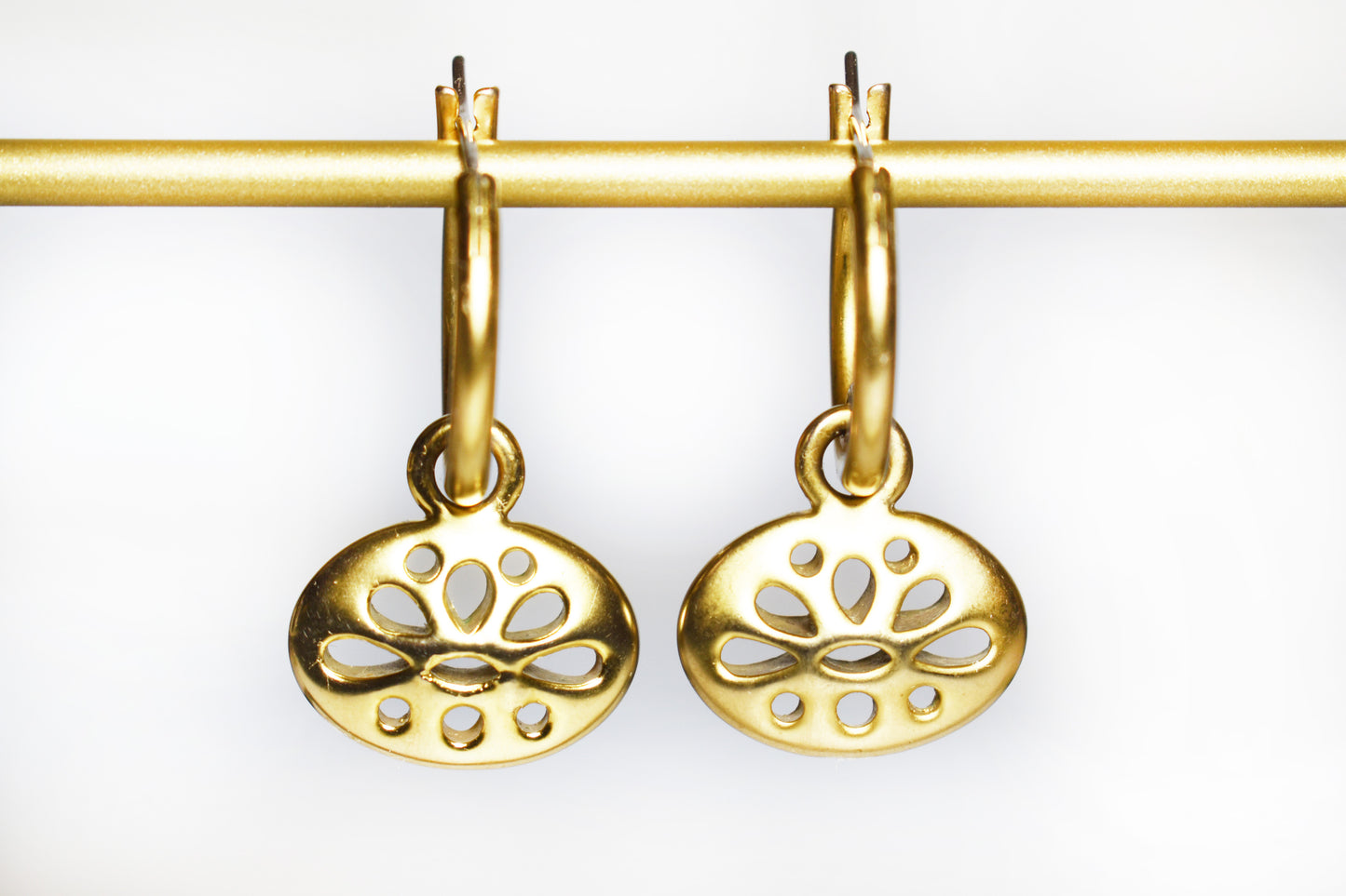 Vintage Laser Cut Hoop Drops