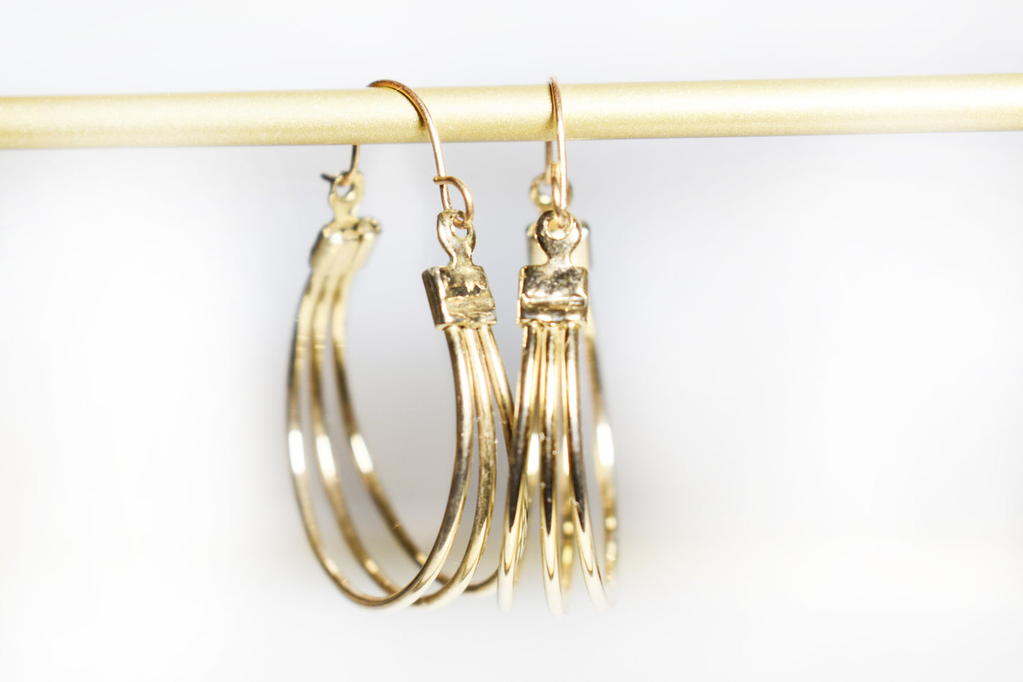 Vintage Multi Wire Cable Linked Hoops