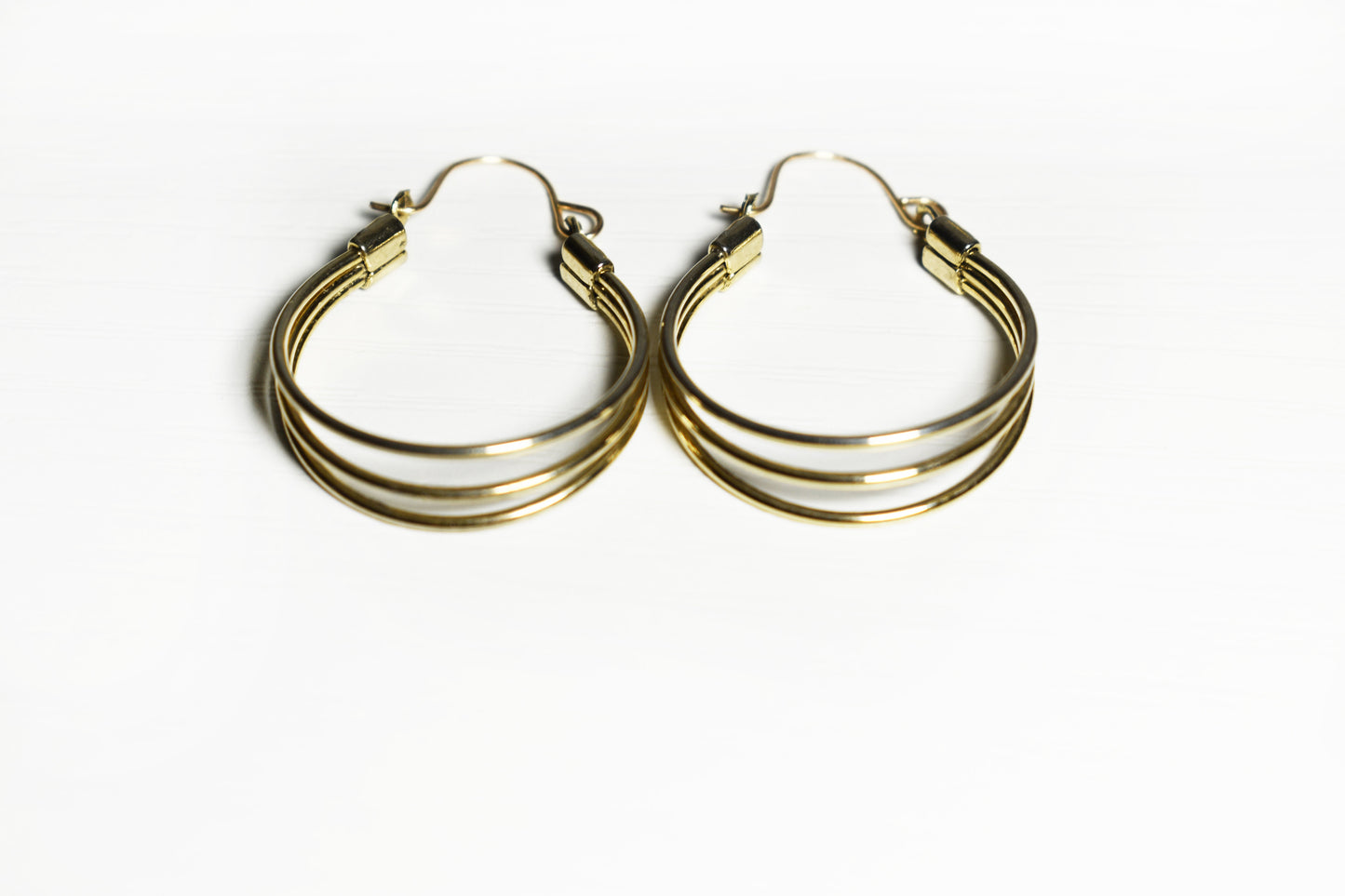 Vintage Multi Wire Cable Linked Hoops