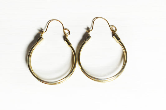 Vintage Multi Wire Cable Linked Hoops