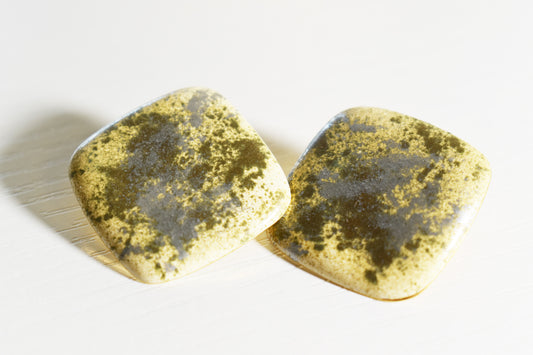 Vintage Simply Whispers Abstract Painted Square Earrings