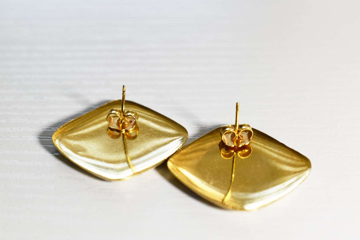 Vintage Simply Whispers Abstract Painted Square Earrings