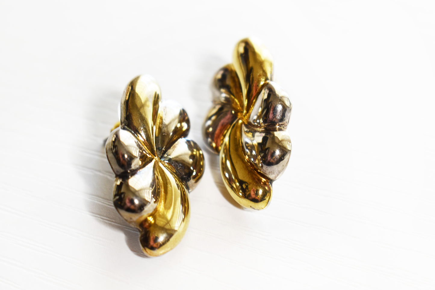 Vintage Elongated Tear Drop Cluster Earrings