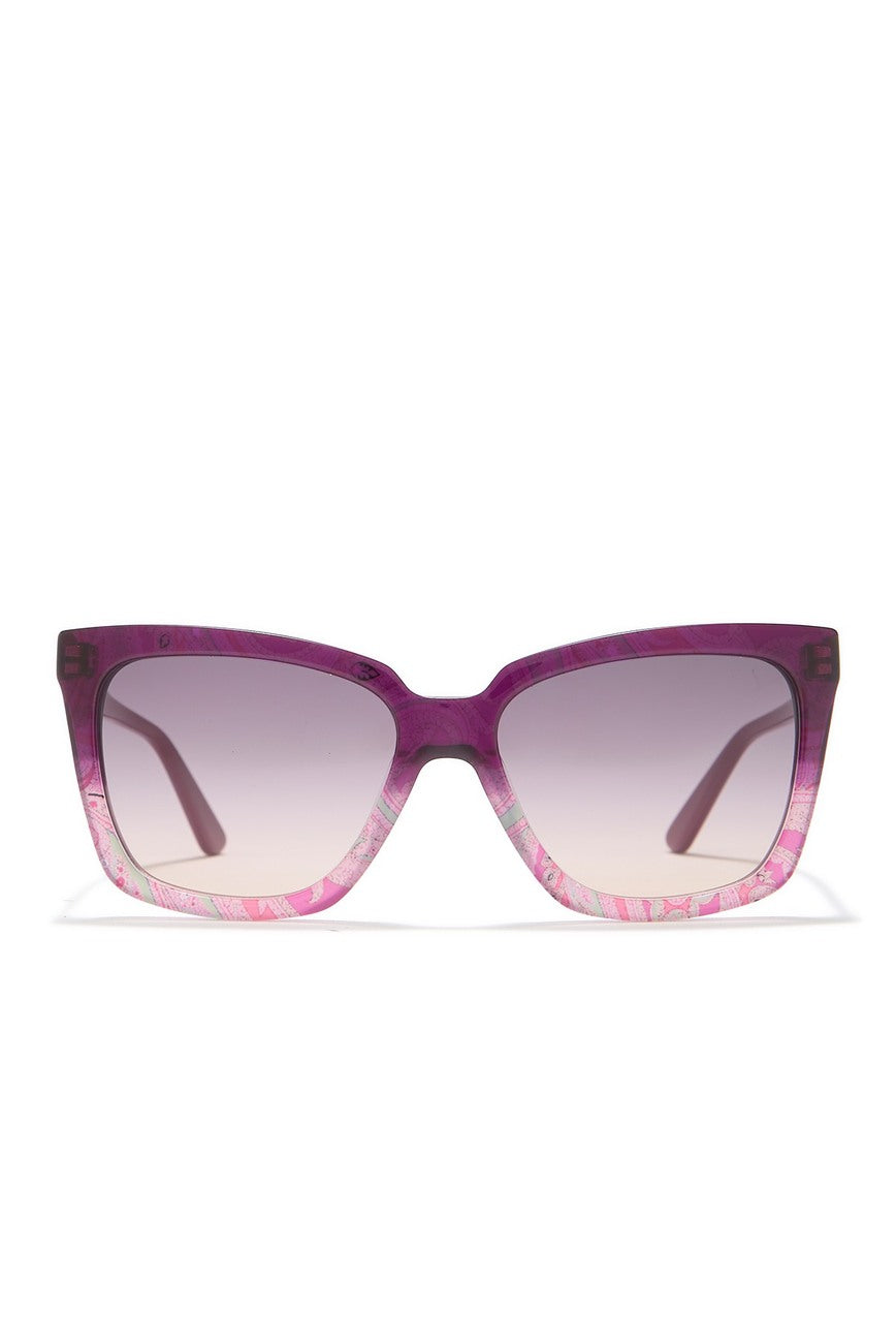 Etro 55mm Rectangle Sunglasses