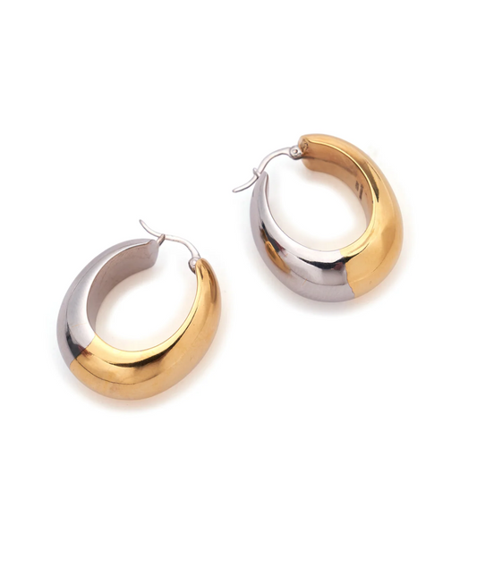 Lizzie Fortunato Bubble Hoops in Mixed Metal