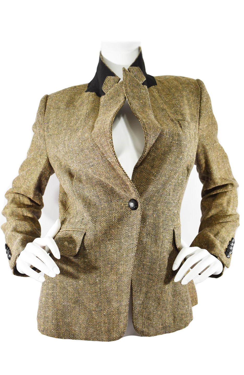 Court & Rowe Herringbone Tweed Blazer - Size 6