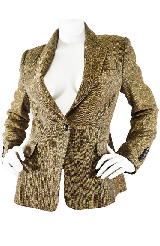 Court & Rowe Herringbone Tweed Blazer - Size 6