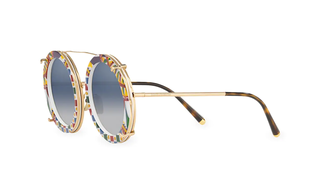 Dolce & Gabbana 63mm Origin Round Sunglasses