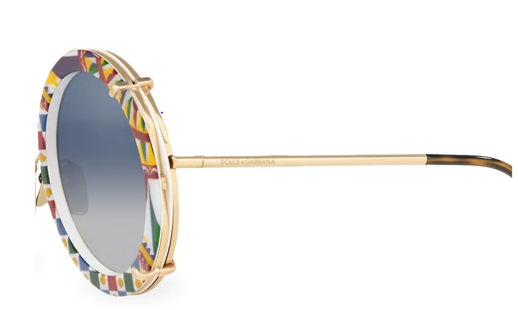 Dolce & Gabbana 63mm Origin Round Sunglasses