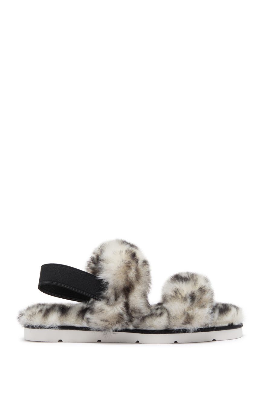 Dolce Vita Pochy Leopard Faux Fur Slingback Slipper