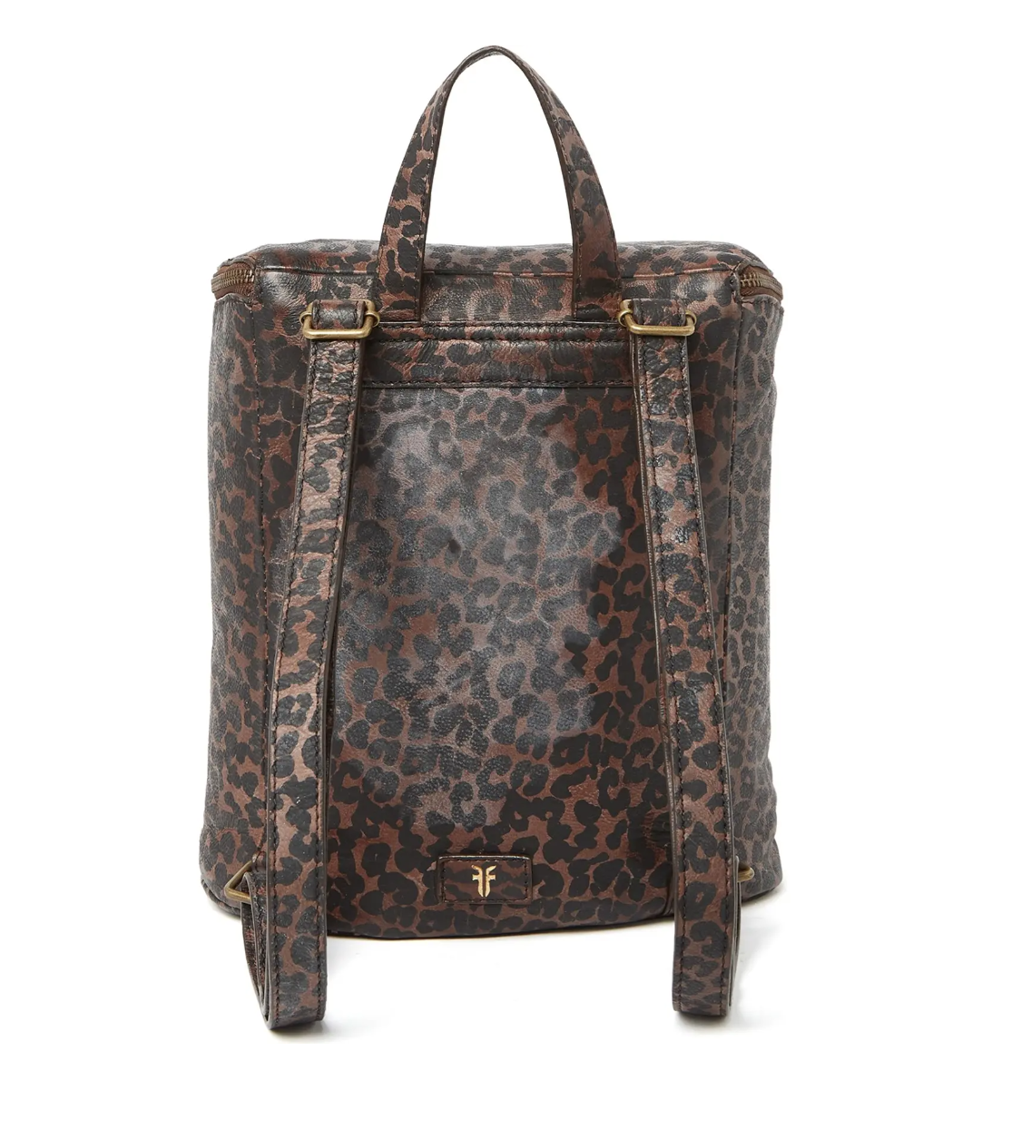 Frye Maddie Leopard Print Leather Backpack