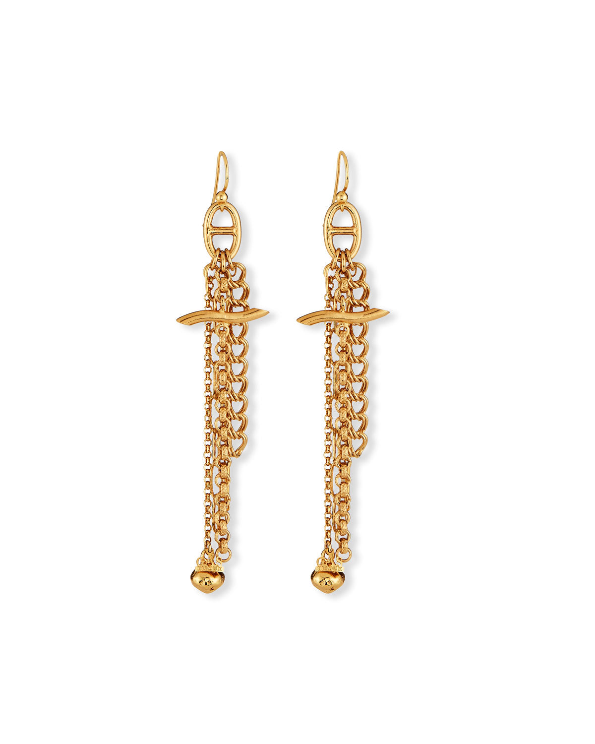 Gas Bijoux Gold Chain Earrings