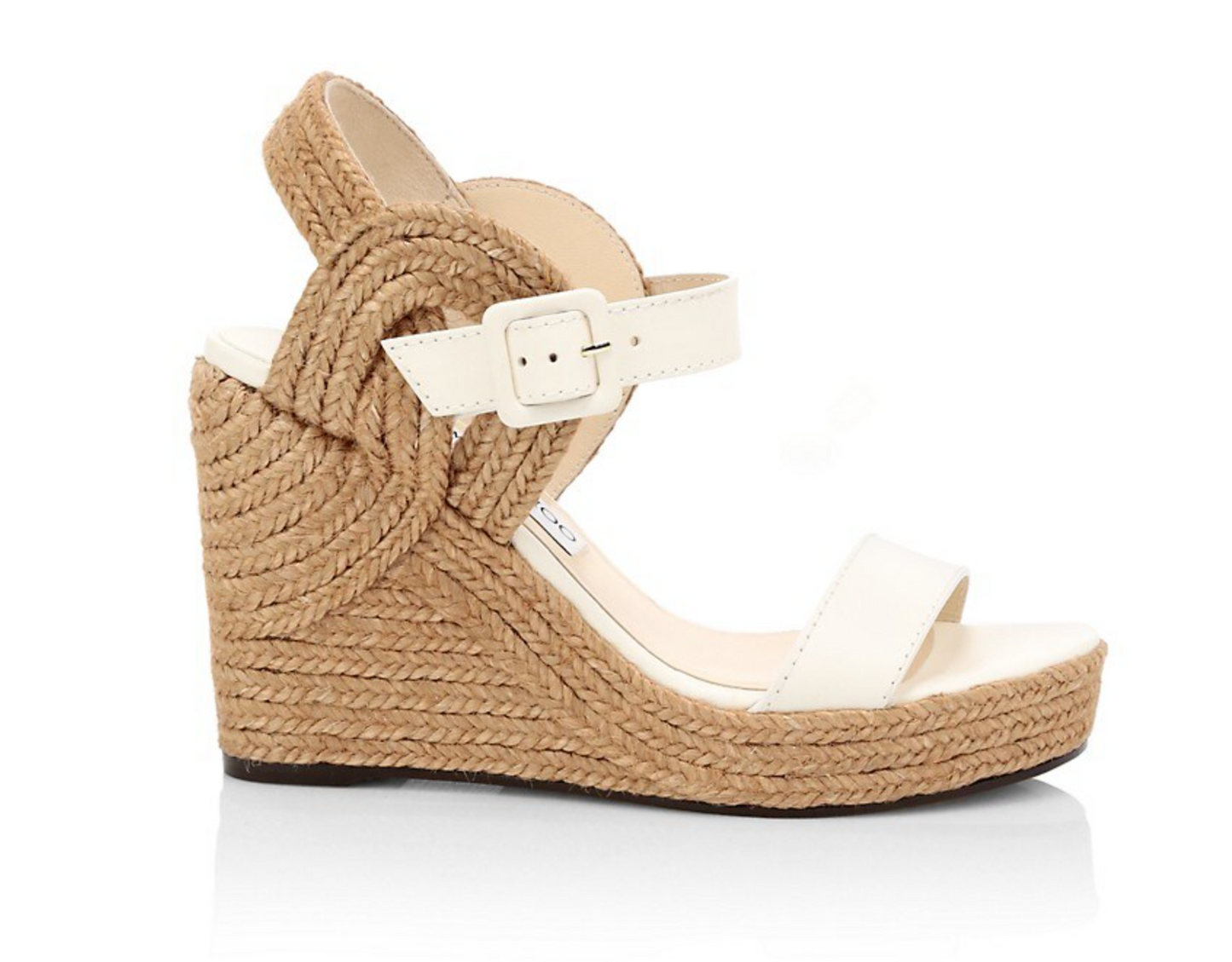 Jimmy Choo Delphi Leather Espadrille Wedge Sandals - Size 39.5 EU/ 9.5B US