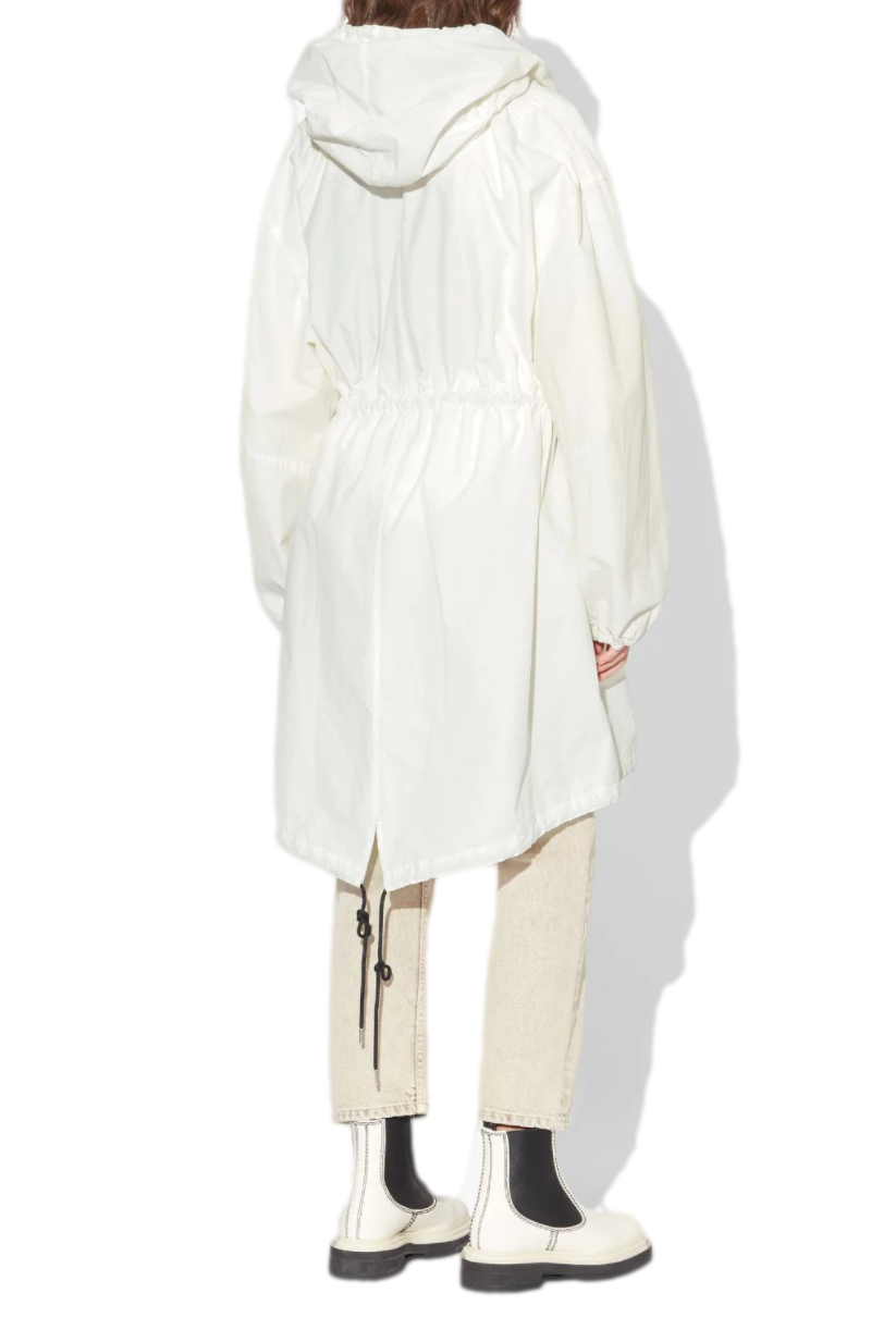 Proenza Schouler White Label Crinkle Drawstring Waist Coat - Size M