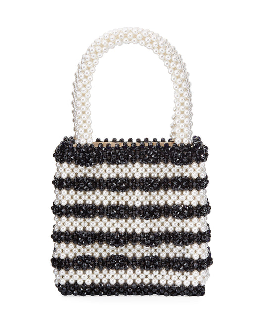 Shrimps Classic Antonia Pearly Striped Top Handle Bag