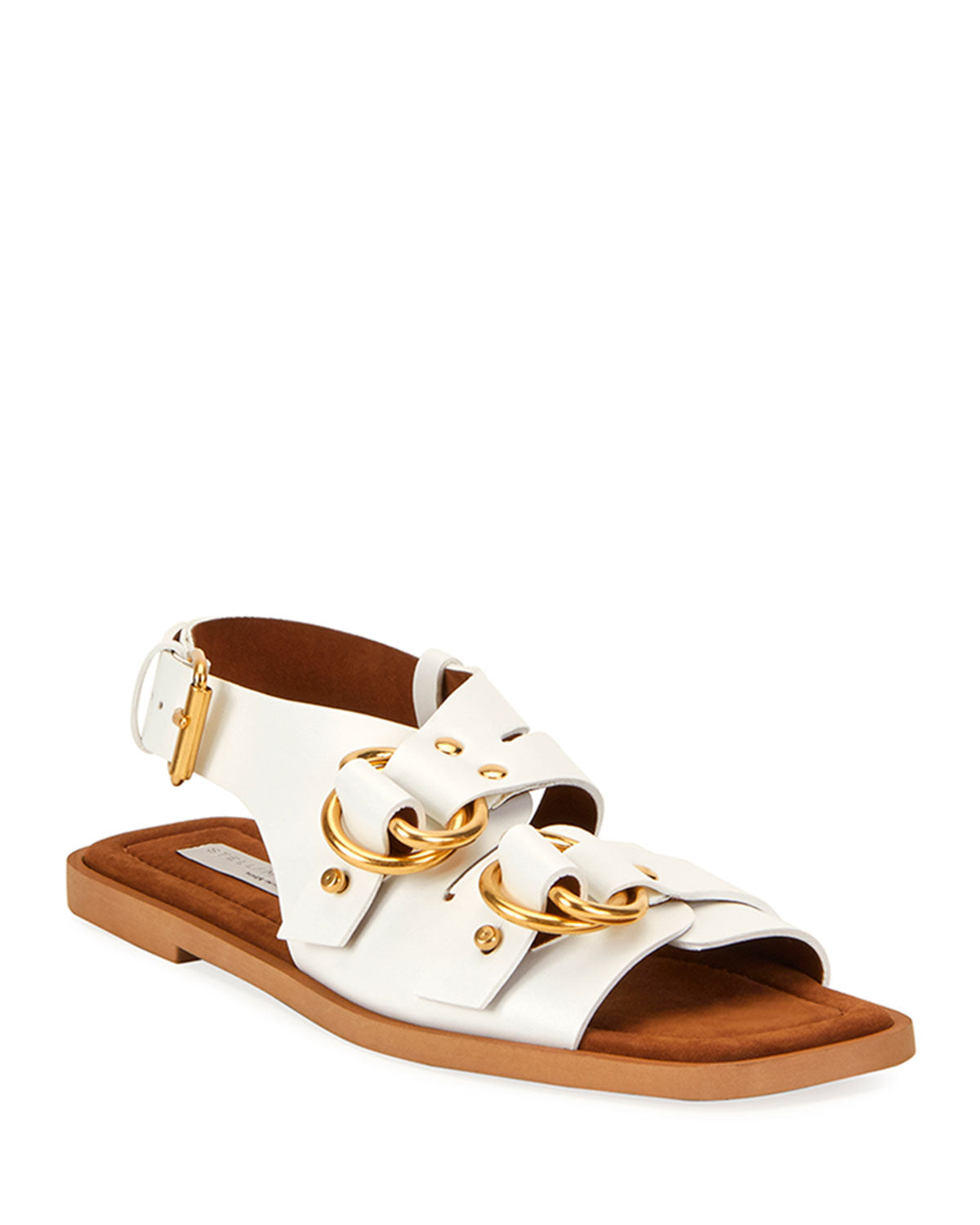 Stella McCartney White Slingback Sandals - Size 8B