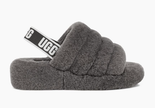 UGG Fluff Yeah Genuine Shearling Slingback Sandal - Size 9