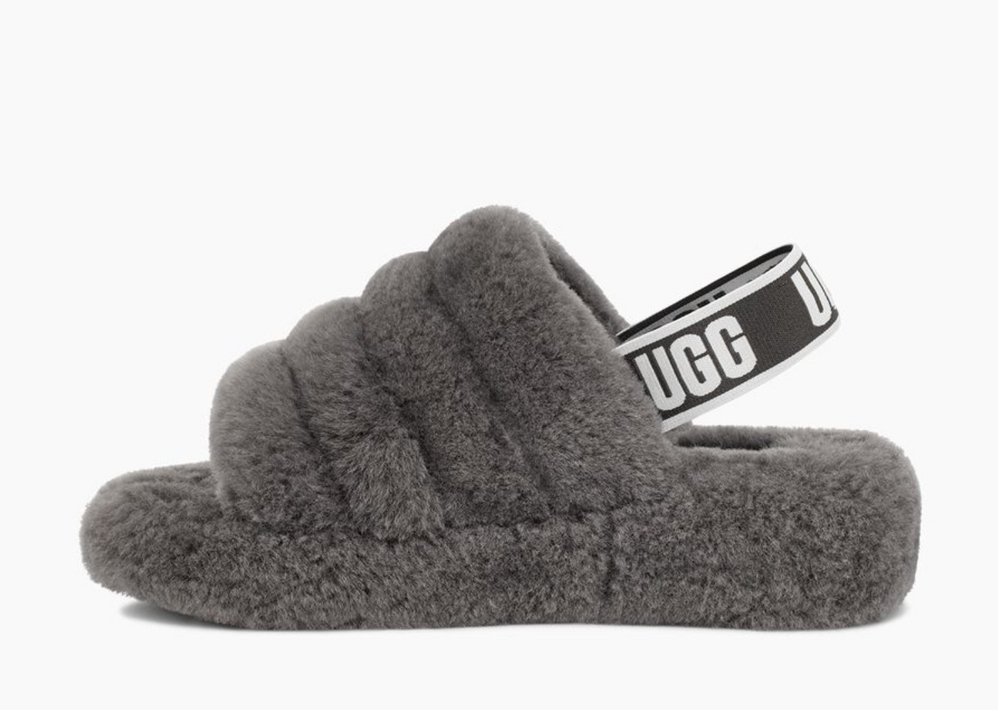 UGG Fluff Yeah Genuine Shearling Slingback Sandal - Size 9