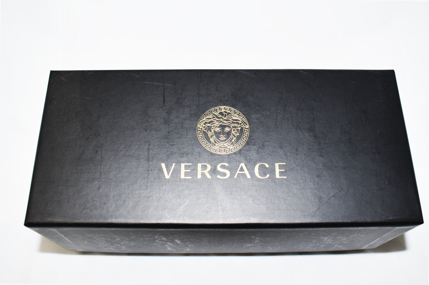 Versace Money Green Sunglasses with Gold Grommets