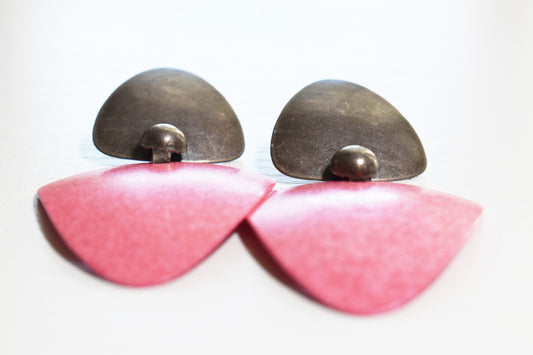 Vintage Guitar Pick Dangle Earrings