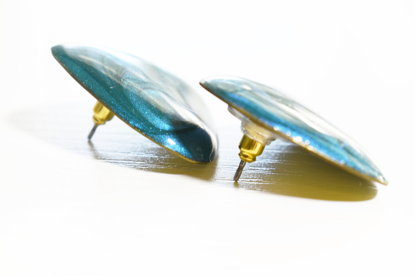 Vintage Triangular Shaped Vibrant Enamel Earrings